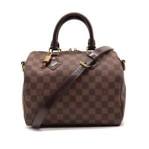 Louis Vuitton Speedy Bandouliere 25 Cross Body Brown Damier Ébène Canvas